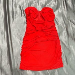 Red cocktail dress